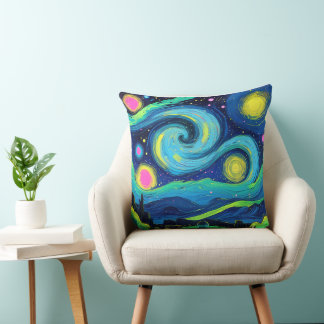 Starry night pillow kudde