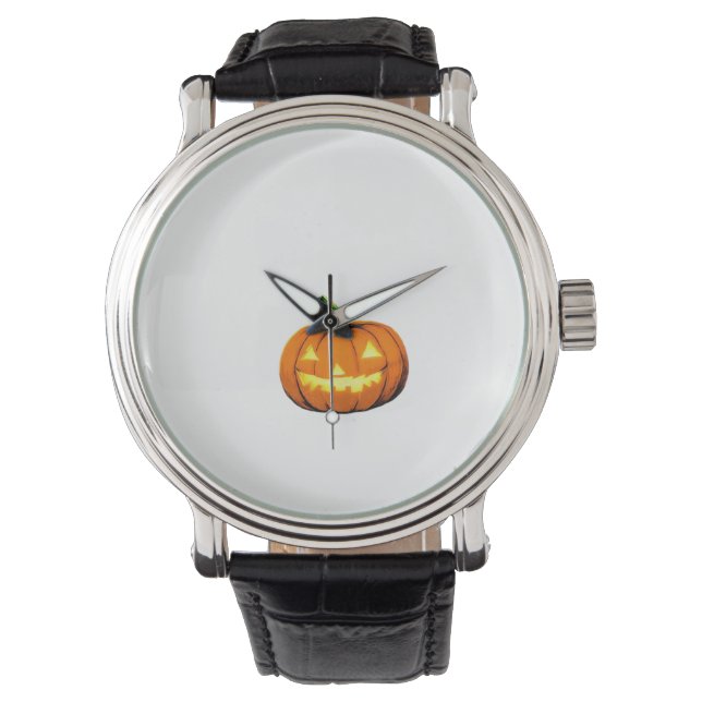Starry Night Pumpkin Halloween Van Gogh Thanksgivi Armbandsur (Framsida)