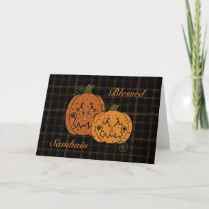 Starry Night Pumpkins Card Kort