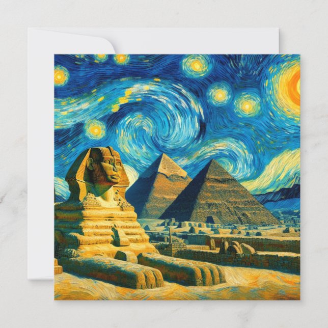 Starry Night Pyramids Sphinx Egypten (Framsida)