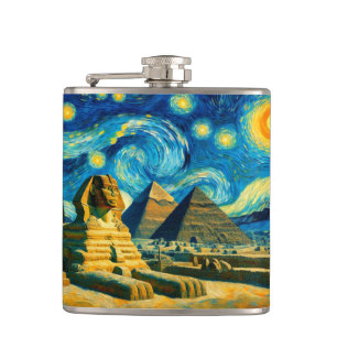Starry Night Pyramids Sphinx Egypten Fickplunta
