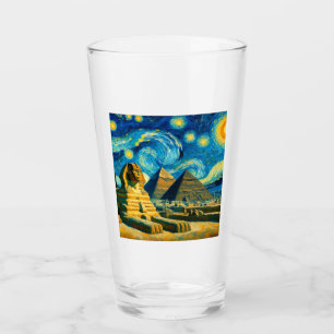 Starry Night Pyramids Sphinx Egypten Glaskopp