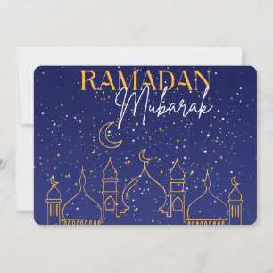 Starry Night Ramadan Mubarak Ramadan Greeting Card Inbjudningar