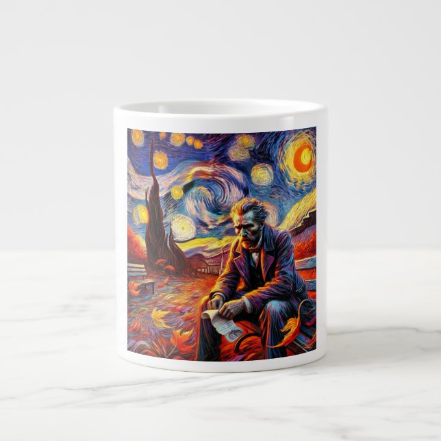 Starry Night Reflection Mugg - okt 14 Design Jumbo Mugg (Framsidan)