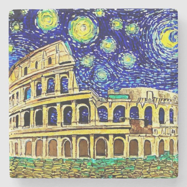 Starry Night Rom Italien Stenunderlägg (Framsidan)