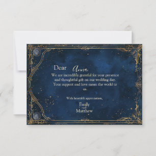 Starry Night Romantik Bröllop Tack Kort