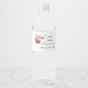Starry Night Romantik Celestial Blommars Label Vattenflaskor Etikett