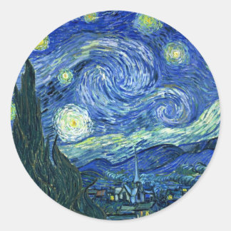 Starry Night Runt Klistermärke