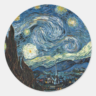 Starry Night Runt Klistermärke