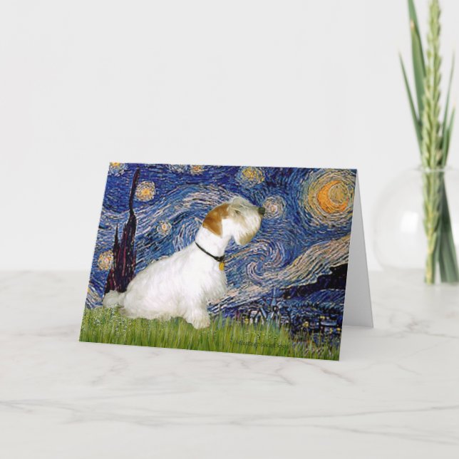 Starry Night - Sealyham Terrier (L) Kort (Framsida)