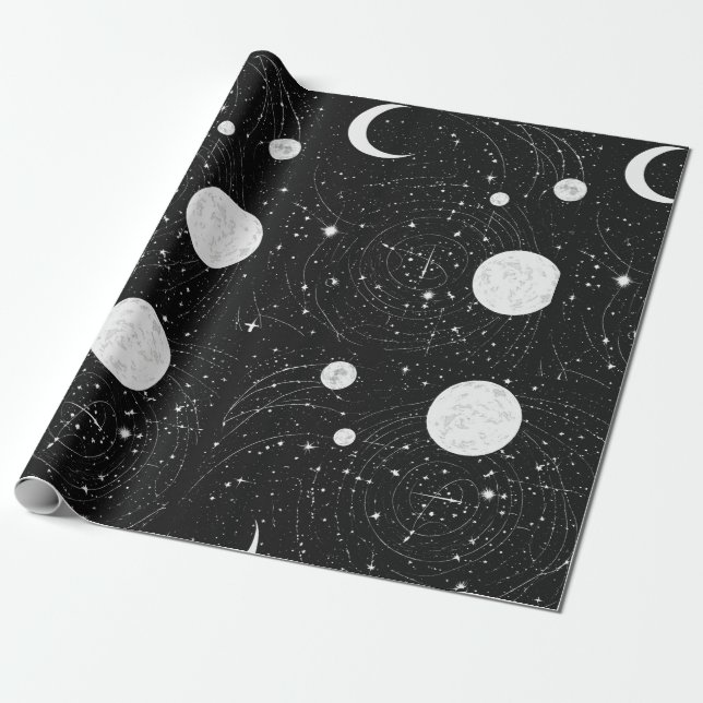 Starry Night Serenity: Chand Tare Sitare Nightwear Presentpapper (Utrullad)
