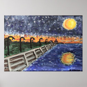 Starry Night Sjö Pontcharraft Poster