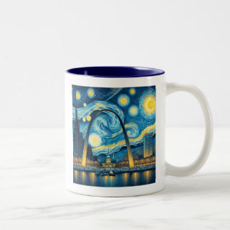 Starry Night St. Louis Missouri Två-Tonad Mugg