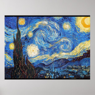 Starry Night Starry Night Abstrakt Himlar Poster
