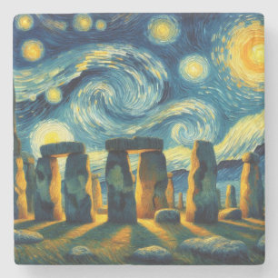 Starry Night Stonehenge Stenunderlägg