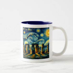 Starry Night Stonehenge Två-Tonad Mugg