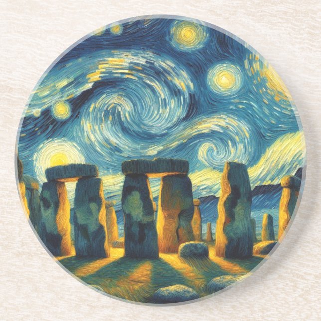 Starry Night Stonehenge Underlägg (Framsidan)