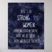 Starry Night Strong Women Motivational Poster