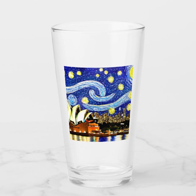Starry Night Sydney Australia Opera House Glaskopp (Framsida)