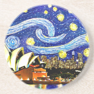 Starry Night Sydney Australia Opera House Underlägg
