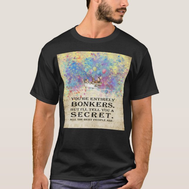 Starry Night Tea Party - Alice in Wonderland Bonke T Shirt (Framsida)