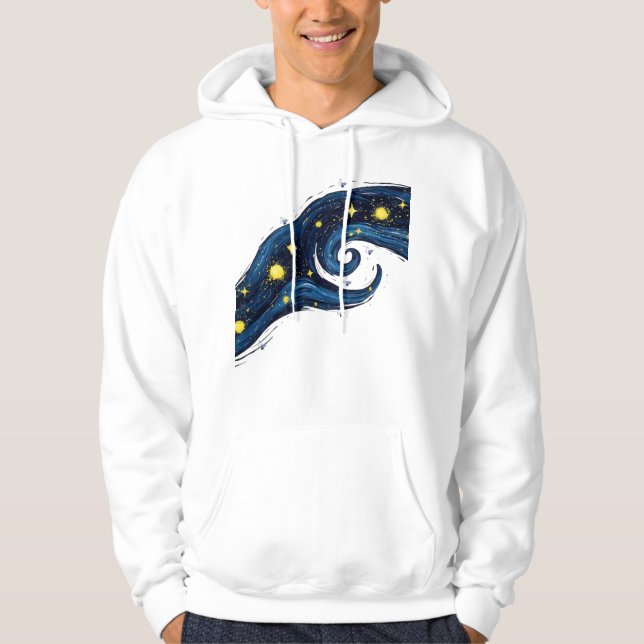 Starry Night Tear Art Hoodie (Framsida)