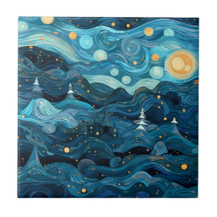 Starry Night Tile Kakelplatta