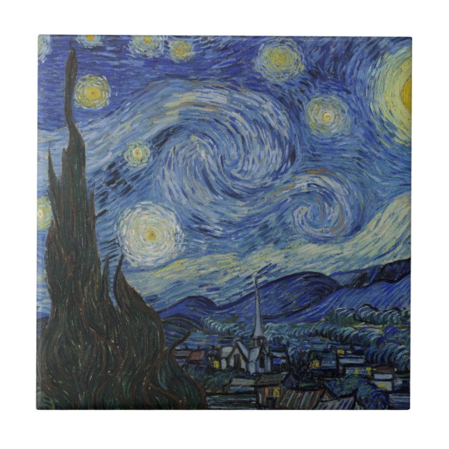 Starry Night Tile Kakelplatta (Framsidan)