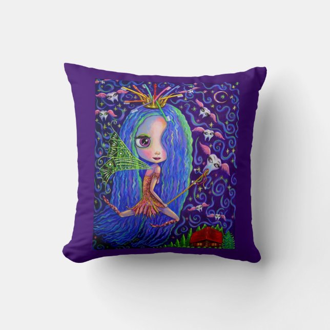 Starry Night Tooth Fairy Dentist Hygienist Kudde (Framsida)