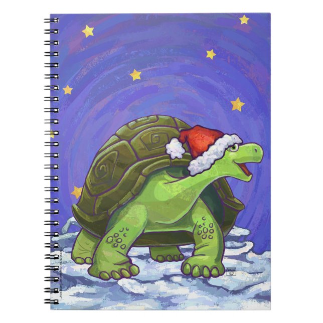 Starry Night Tortoise jul Anteckningsbok (Framsidan)
