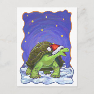 Starry Night Tortoise jul Helg Vykort