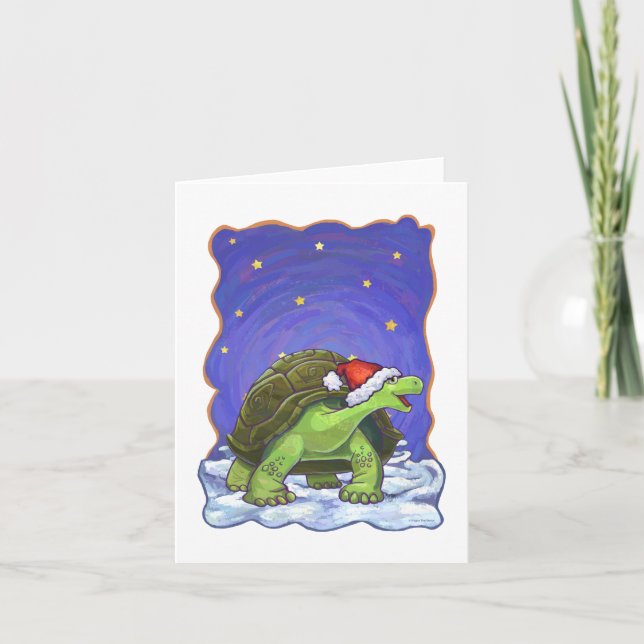 Starry Night Tortoise jul Helgkort (Framsida)