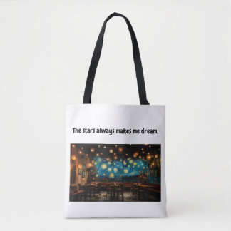 Starry Night Tote Bag Tygkasse