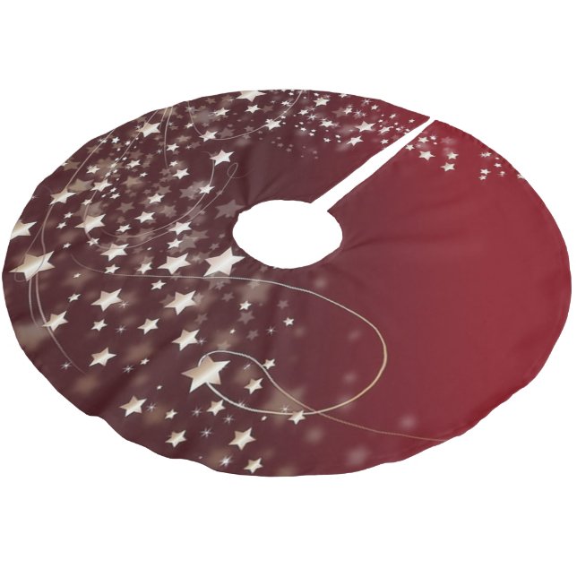 Starry Night Träd Skirt Julgransmatta Borstad Polyester (Vinklad)