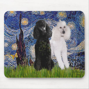 Starry Night - Två Standard Pudel Musmatta