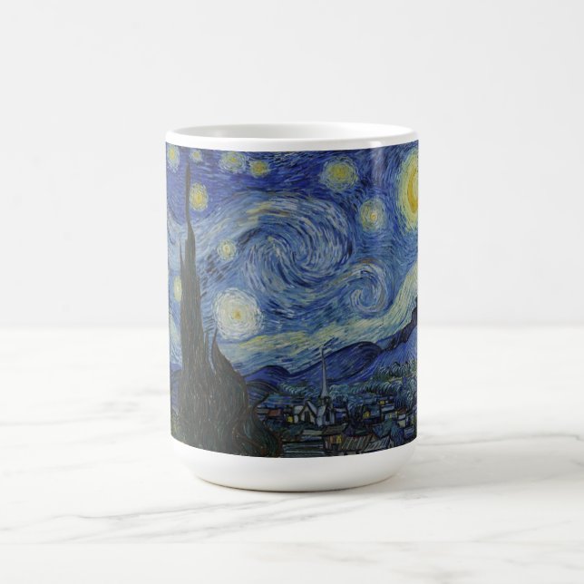 Starry Night, Van Gogh Berömd Painting Kaffemugg (Center)