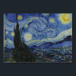 Starry Night, Van Gogh Berömd Painting Poster<br><div class="desc">Vincent Van Gogh Starry Night Poster</div>