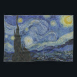 Starry Night & Van Gogh /berömd vintage art Kökshandduk<br><div class="desc">Köksdukar: World of Dutch berömd vintage Art. - "The Starry Night" & Vincent van Gogh är en olja på canvas som målades i juni 1889. Den beskriver synen från det öster-vända fönstret på hans asylrum på Saint-Rémy-de-Provence, precis före soluppgången. Van Gogh är postimponerande målare och Starry Natt är ett av...</div>