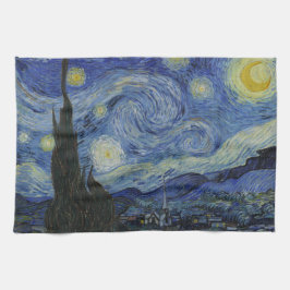 Starry Night & Van Gogh /berömd vintage art Kökshandduk