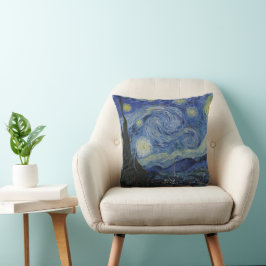 Starry Night & Van Gogh /berömd vintage art Kudde
