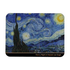 Starry Night & Van Gogh /berömd vintage art Magnet