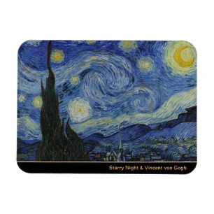 Starry Night & Van Gogh /berömd vintage art Magnet