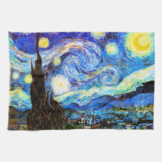 Starry Night Van Gogh Fine Art Kökshandduk
