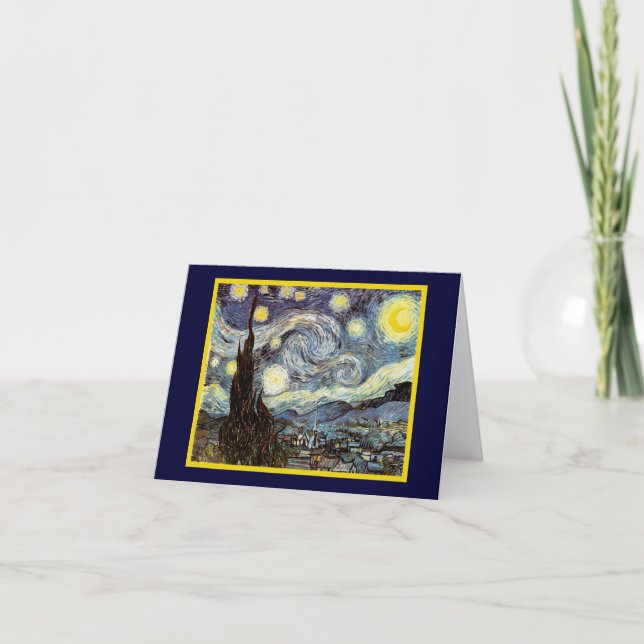 Starry Night Van Gogh Fine Art Kort (Framsida)