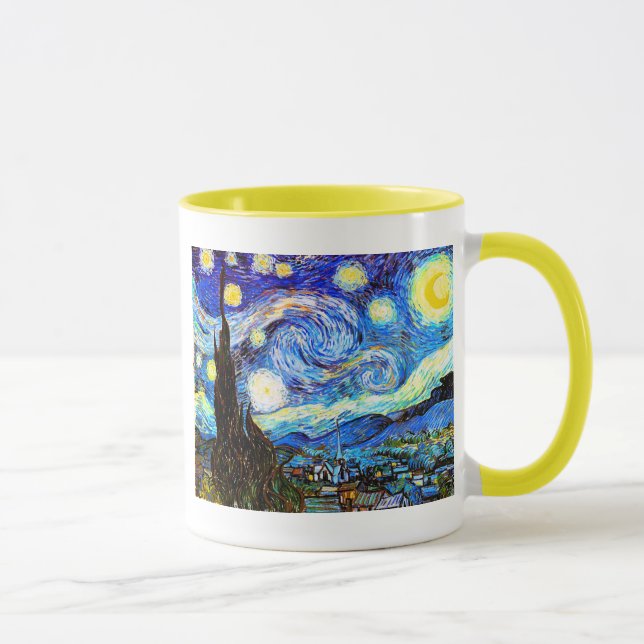 Starry Night Van Gogh Fine Art Mugg (Höger)