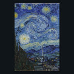 Starry Night Van Gogh Fototryck<br><div class="desc">The Starry Night-målarolja på canvas av Vincent van Gogh,  1889. För närvarande placerad i Modern Art-museet.</div>