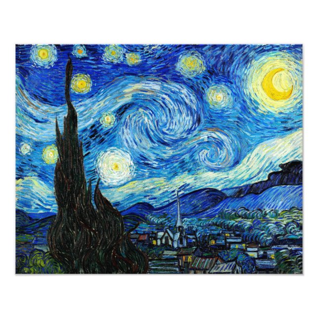 Starry Night - Van Gogh Fototryck (Framsidan)
