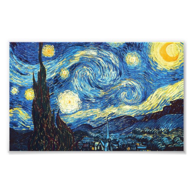 Starry Night - Van Gogh Fototryck (Framsidan)