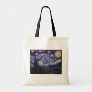 Starry Night, Van Gogh Fransk Town Saint Remy Larg Tygkasse
