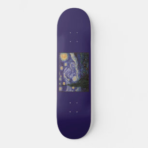 Starry Night, Van Gogh Fransk Town Saint Remy Skat Mini Skateboard Bräda 18,5 Cm